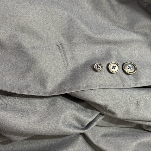 Nordstrom Poly Cotton Blend Top Coat Dress Jacket Dark Navy Blue Mens Size 40R - Picture 12 of 12